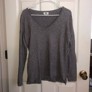 Gray V-Neck Old Navy Sweater